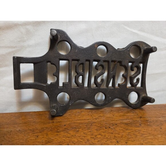 Sensible Trivet Vintage Cast Iron - 6" x 3.75" - Picture 2 of 2